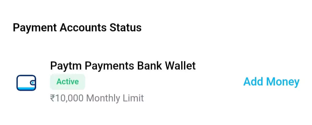 Paytm Wallet Limit Without KYC